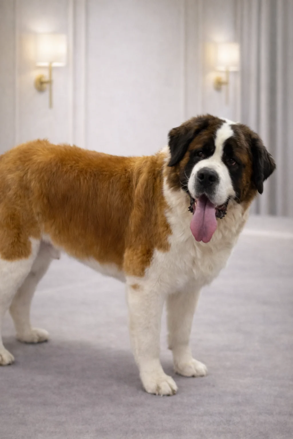 Saint Bernard after full groom at Pawfect Beauty Las Vegas